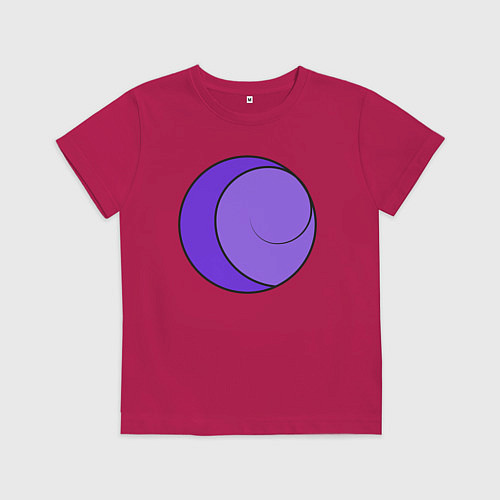 Детская футболка Круг улитка / Маджента – фото 1