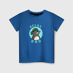 Футболка хлопковая детская Penguin, цвет: синий