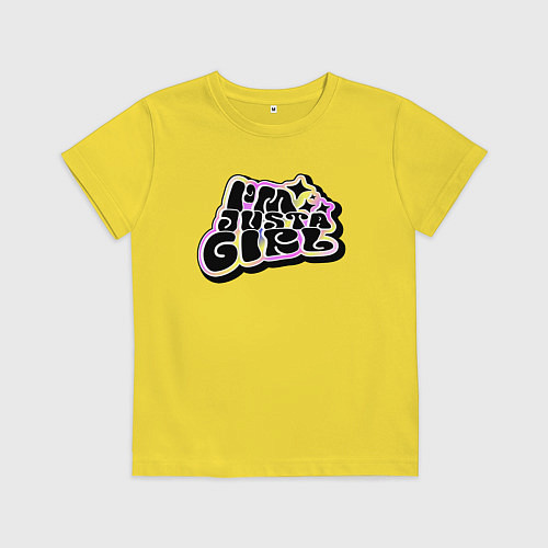 Детская футболка Im just a girl / Желтый – фото 1