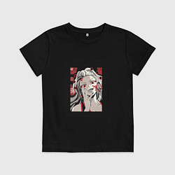 Футболка хлопковая детская Клинок рассекающий демонов demon slayer Demon, цвет: черный