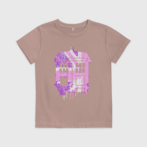 Детская футболка Pink tardis / Пыльно-розовый – фото 1