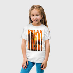 Футболка хлопковая детская Relax summer, цвет: белый — фото 2
