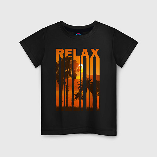 Детская футболка Relax summer / Черный – фото 1