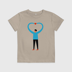 Детская футболка Сердечко в руках