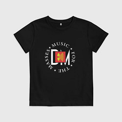 Футболка хлопковая детская Depeche Mode - Music for the masses logos, цвет: черный