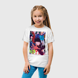 Футболка хлопковая детская Моб Психо 100 Экубо, цвет: белый — фото 2