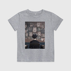 Футболка хлопковая детская Патриотизм Мориарти Шерлок, цвет: меланж