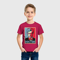 Футболка хлопковая детская Doctor, цвет: маджента — фото 2