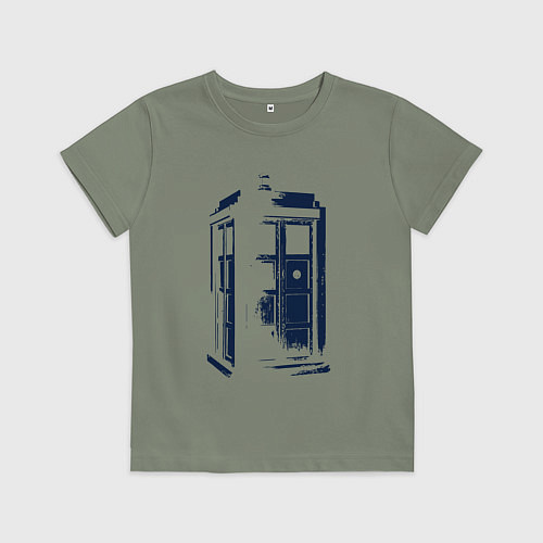 Детская футболка Тардис будка / Авокадо – фото 1