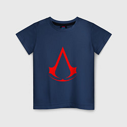 Футболка хлопковая детская Red logo of assassins, цвет: тёмно-синий