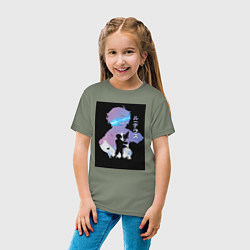 Футболка хлопковая детская Реинкарнация безработного Рудеус Грейрат, цвет: авокадо — фото 2