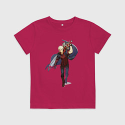 Футболка хлопковая детская Nero Devil may cry 4, цвет: маджента