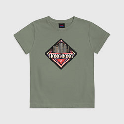Футболка хлопковая детская Hong Kong adventure, цвет: авокадо