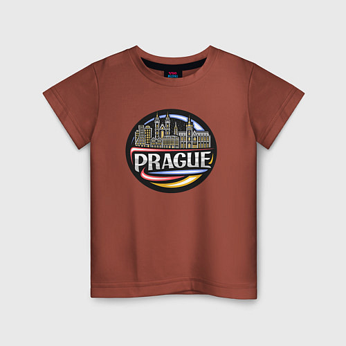Детская футболка Чехия Прага / Кирпичный – фото 1
