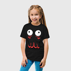 Футболка хлопковая детская John Zoidberg Face, цвет: черный — фото 2