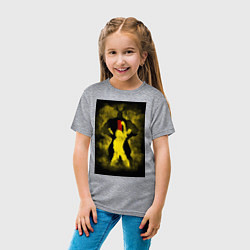 Футболка хлопковая детская Моя геройская академия Всемогущий Номер один, цвет: меланж — фото 2