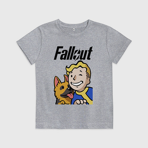 Детская футболка Vault boy and shepherd / Меланж – фото 1