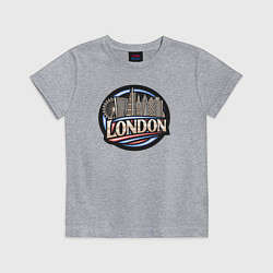 Футболка хлопковая детская City London, цвет: меланж
