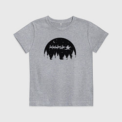 Футболка хлопковая детская Night Santa Claus, цвет: меланж