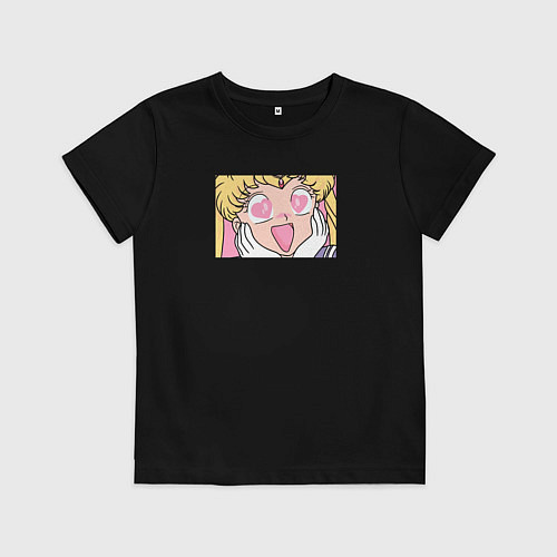 Детская футболка Влюбленная сэйлор мун / Черный – фото 1