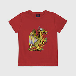 Футболка хлопковая детская HOMM3 gold dragon, цвет: красный
