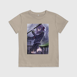Футболка хлопковая детская Последний Серафим Шиноа Хираги, цвет: миндальный