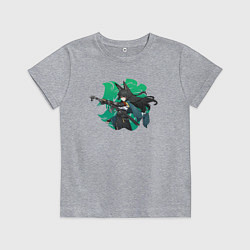 Футболка хлопковая детская Zenless Zone Zero Hoshimi Miyabi, цвет: меланж