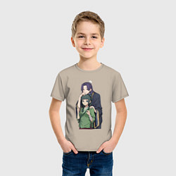 Футболка хлопковая детская Монолог фармацевта Жэньши Расчётливый интриган, цвет: миндальный — фото 2