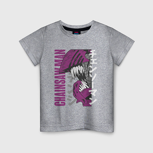 Детская футболка Человек-бензопила Денджи chainsaw / Меланж – фото 1