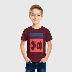 Футболка хлопковая детская Depeche Mode - Music for the masses merch, цвет: меланж-бордовый — фото 2