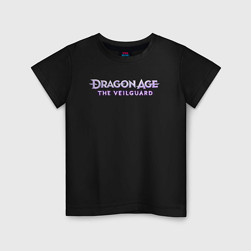 Детская футболка Dragon age the veilguard logo / Черный – фото 1