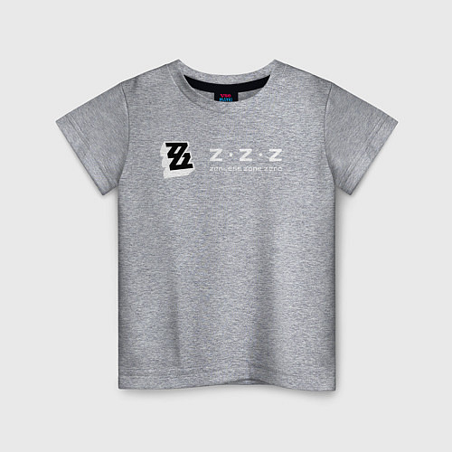 Детская футболка Zenless zone zero логотип / Меланж – фото 1