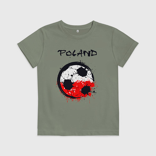 Детская футболка Сборная Польши / Авокадо – фото 1
