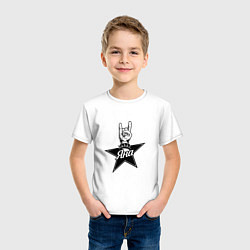 Футболка хлопковая детская Яна рок звезда, цвет: белый — фото 2