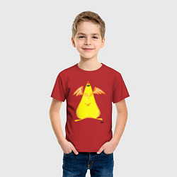 Футболка хлопковая детская Что-то с крылышками, цвет: красный — фото 2