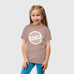 Футболка хлопковая детская New York - USA, цвет: пыльно-розовый — фото 2
