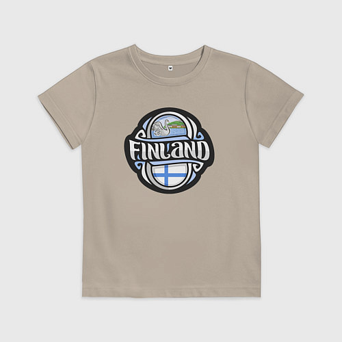 Детская футболка Финляндия / Миндальный – фото 1