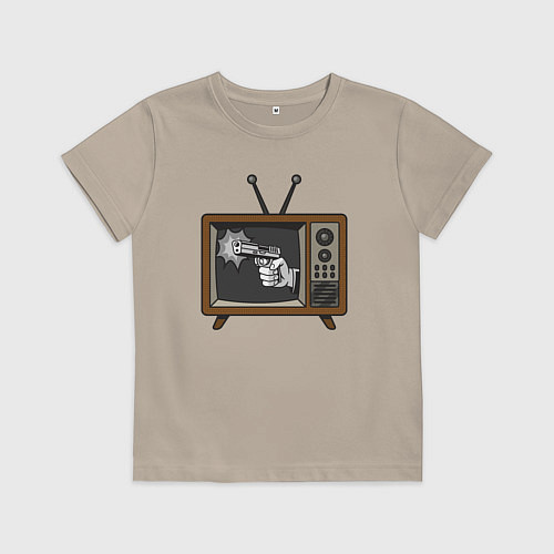 Детская футболка TV shot / Миндальный – фото 1