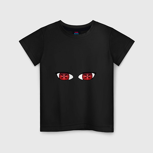 Детская футболка Красные глаза / Черный – фото 1