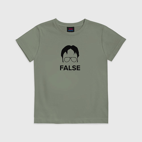 Детская футболка Dwight Kurt false - the office / Авокадо – фото 1