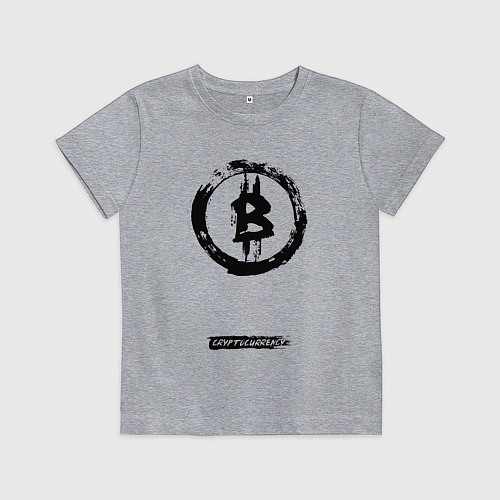 Детская футболка Биткоин - криптовалюта символ / Меланж – фото 1