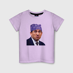 Футболка хлопковая детская Prison mike Michael Scott офис, цвет: лаванда