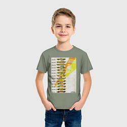 Футболка хлопковая детская Lamborghini эволюция, цвет: авокадо — фото 2