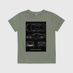 Футболка хлопковая детская Mitsubishi Eclipse, цвет: авокадо