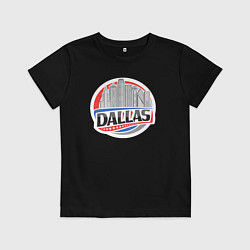 Футболка хлопковая детская Dallas - USA, цвет: черный