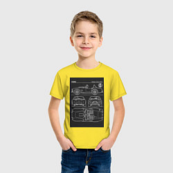 Футболка хлопковая детская Ford shelby cobra, цвет: желтый — фото 2