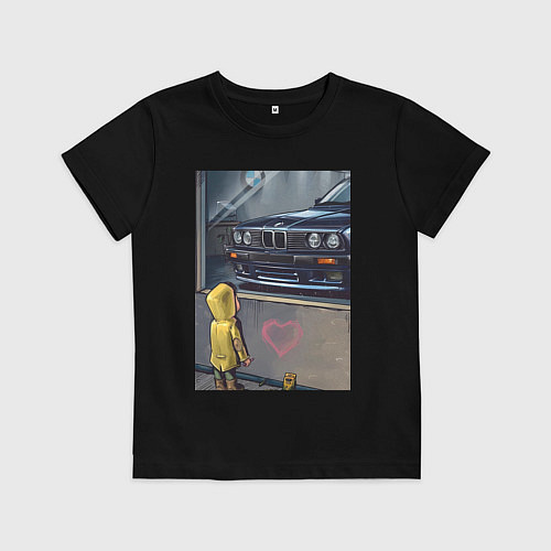 Детская футболка BMW арт / Черный – фото 1