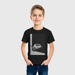 Футболка хлопковая детская Porsche 911 легендарный автомобиль, цвет: черный — фото 2