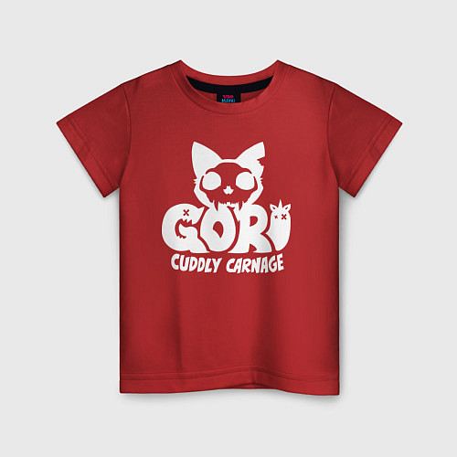 Детская футболка Goro cuddly carnage logo / Красный – фото 1