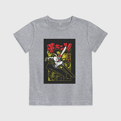 Футболка хлопковая детская Человек-бензопила Денджи воплощение демона, цвет: меланж